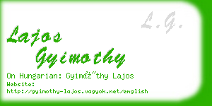 lajos gyimothy business card